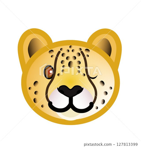 Cheetah Face Illustration Cheetah Face Illustration 127813399