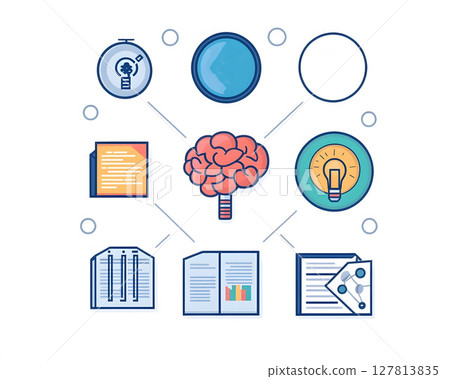 artificial intelligence concept with icons of automation and data science 127813835