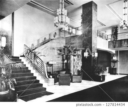 Prewar architecture, modern architecture, stairs 127814434