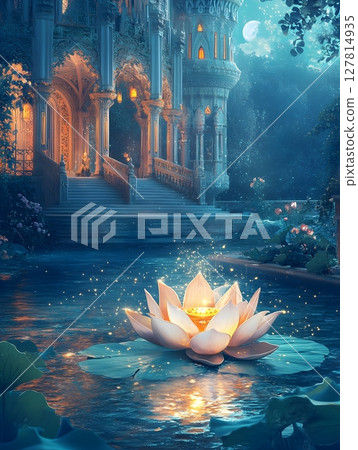 beautiful lotus in the pond beautiful lotus in the pond 127814935