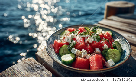 Summer Salad by the Lake 127815143