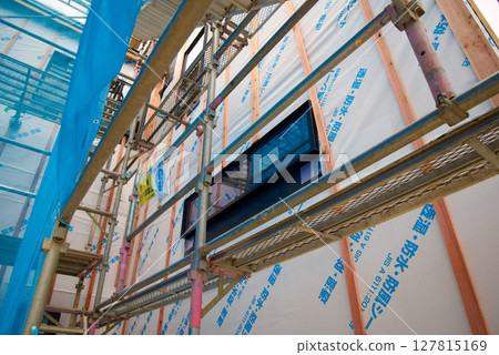 Single-family house two-by-four construction method 127815169