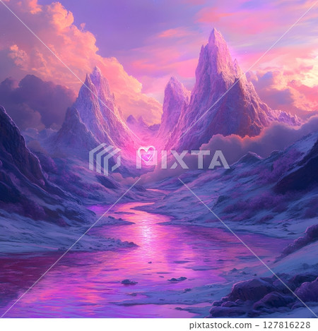 A_sunrise_breaking_through_dark_mountains A_sunrise_breaking_through_dark_mountains 127816228