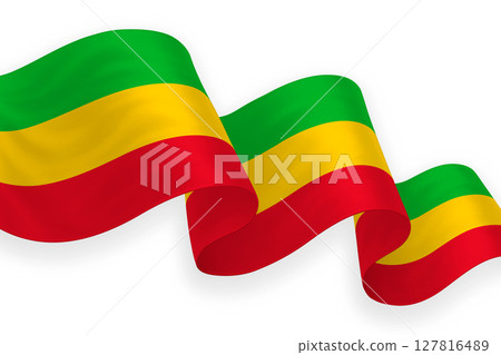 Mali national flag waving on white background Mali national flag waving on white background 127816489