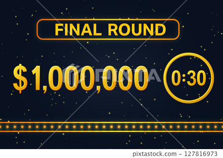 Final game show round with million-dollar prize countdown Final game show round with million-dollar prize countdown 127816973