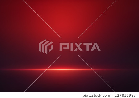 Dramatic red light beam over dark atmospheric background Dramatic red light beam over dark atmospheric background 127816983