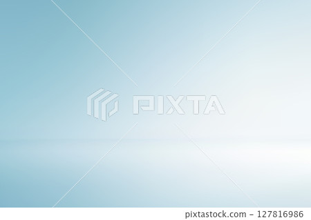 Soft blue white gradient studio background with reflective floor Soft blue white gradient studio background with reflective floor 127816986