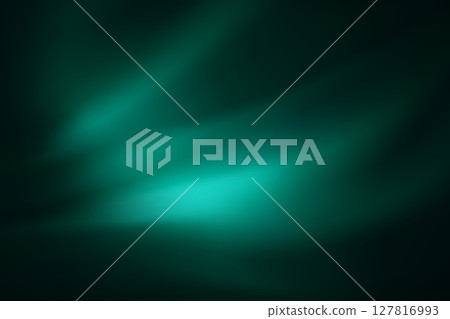 Abstract teal light swirls across dark green background 127816993