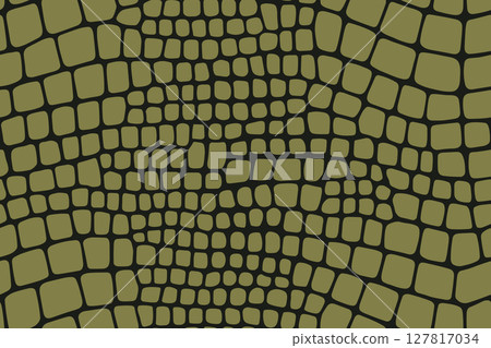 Olive brown seamless crocodile skin pattern texture 127817034