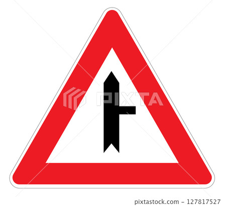 priority road right in illustrator 127817527