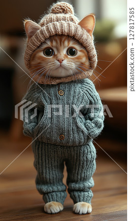可愛的貓 127817585