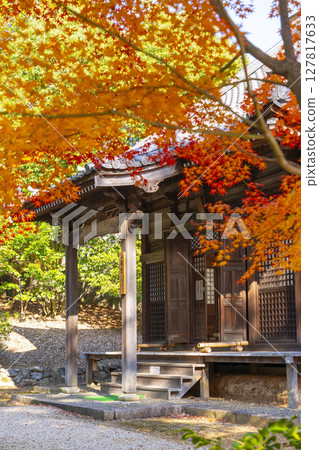 京都的秋天，山科，安城寺，地藏殿 127817633