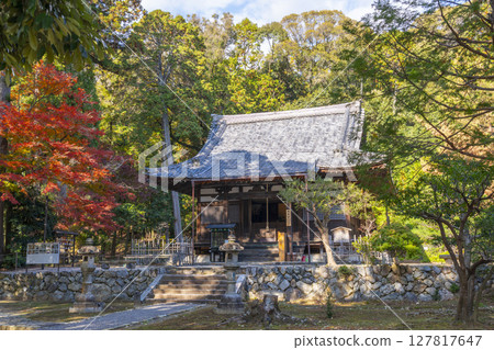 京都的秋天,山科:安城寺、本堂(觀音堂) 京都的秋天,山科:安城寺、本堂(觀音堂) 127817647