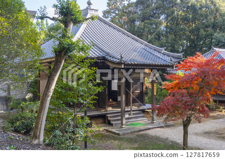 京都的秋天，山科，安城寺，地藏殿 127817659