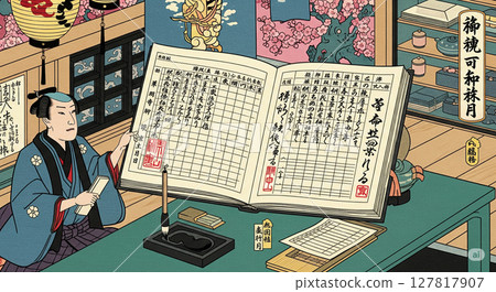 Ukiyo-e of Daifukucho 127817907