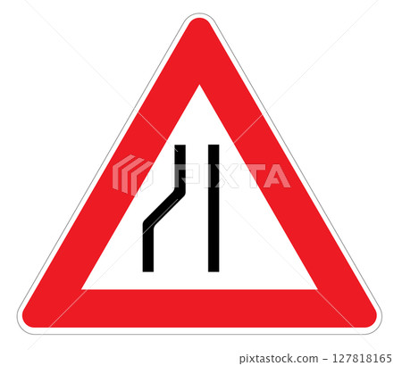 lane narrowing left in illustrator 127818165