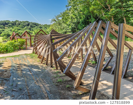 "Asobi no Sumika" playground equipment in the 21st Century Forest and Plaza in Matsudo City, Chiba Prefecture [Jomon Tunnel] 127818899