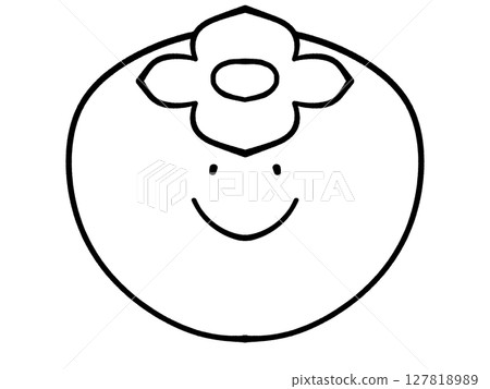 簡單的柿子插圖素材 127818989