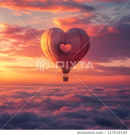 A_whimsical_hot_air_balloon_shaped_like_a_heart A_whimsical_hot_air_balloon_shaped_like_a_heart 127819149
