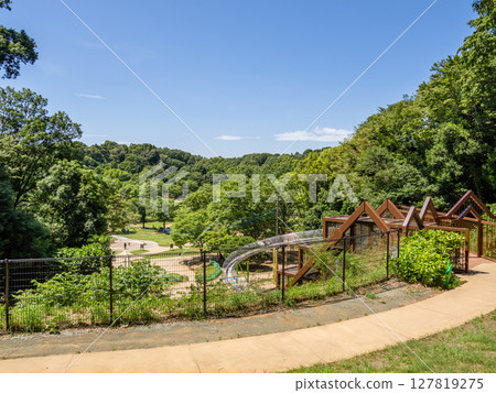 從千葉縣松戶市的21世紀森林廣場“木之森”眺望“阿索之棲” 127819275