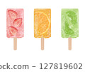 彩色水果冰淇淋吧插畫 127819602