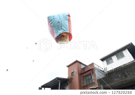台灣十分天燈節燈籠十分瀑布 台灣十分天燈節燈籠十分瀑布 127820288