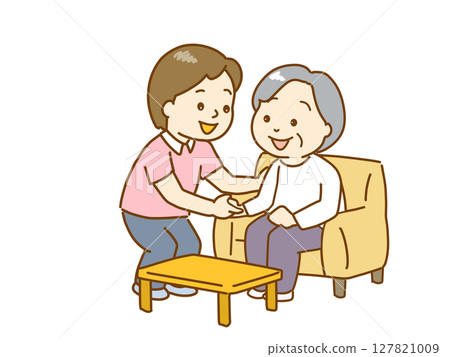 Visiting care, caregivers who watch over the elderly 127821009