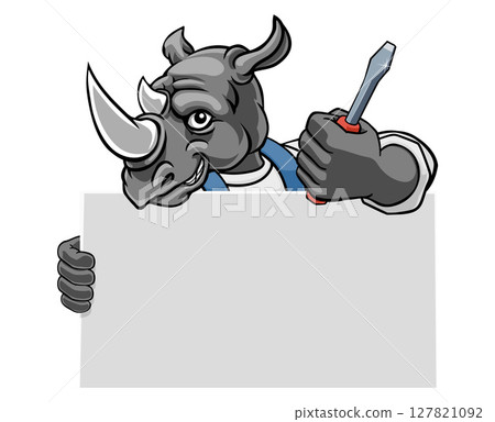 Electrician Rhino Screwdriver Tool Handyman 127821092