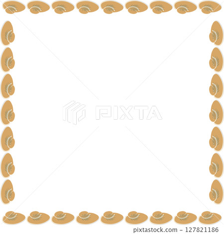 Summer hat frame. Hello summer vacation template . Women's beach hat 127821186