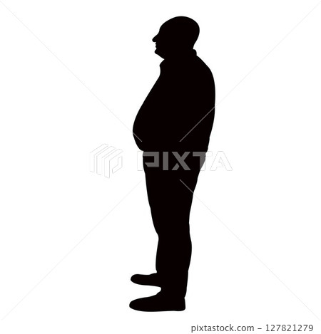 a man body silhouette vector 127821279