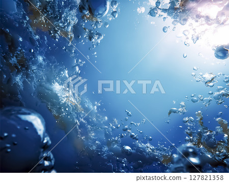 從水下仰望太陽的插圖 從水下仰望太陽的插圖 127821358