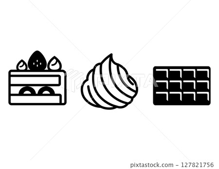 Shortcake whipped cream chocolate icon Shortcake whipped cream chocolate icon 127821756