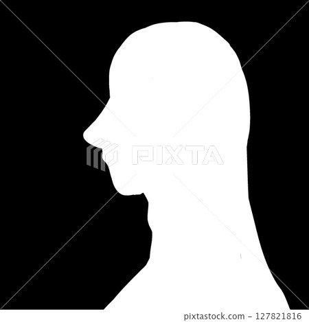 Profile silhouette of a person Profile silhouette of a person 127821816