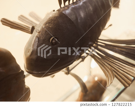A metal fish sculpture that showcases exceptional artistry and creativity, transcending ordinary A metal fish sculpture that showcases exceptional artistry and creativity, transcending ordinary 127822215