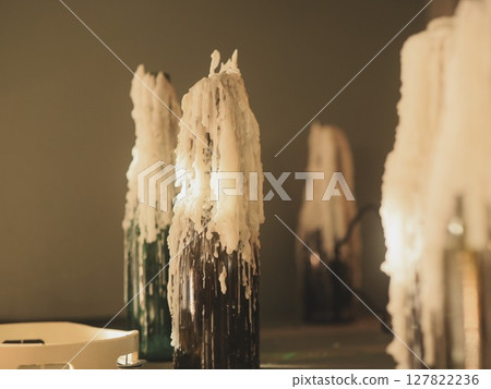 Stunning Artistic Candle Display Featuring Unique Drip Patterns That Enhance Any Spaces Aesthetic Stunning Artistic Candle Display Featuring Unique Drip Patterns That Enhance Any Spaces Aesthetic 127822236