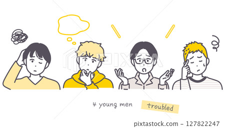 Illustration material of a man in a negative pose Illustration material of a man in a negative pose 127822247