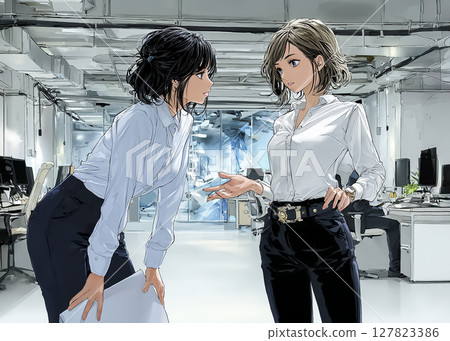 女商人討論的插畫素材 女商人討論的插畫素材 127823386