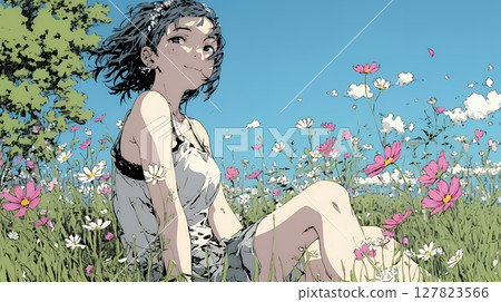 波斯菊領域的少婦 127823566