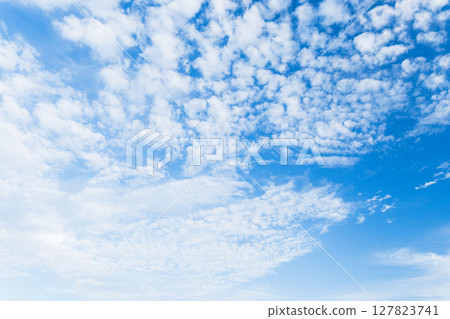 June sky: White clouds in the morning blue sky 15 127823741