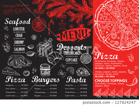 menu, food, set 127824247