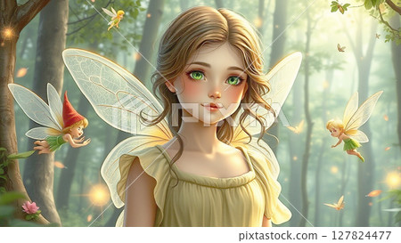 A beautiful girl loved by fairies 127824477