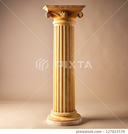 Old Fashioned Column With Marble Base. Generative AI 127825570