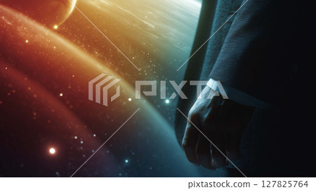Leading business innovation into the future with a bold vision set among the stars Leading business innovation into the future with a bold vision set among the stars 127825764