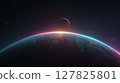 Surreal space composition with no life, only glowing planets, stars, and beautiful silence 127825801