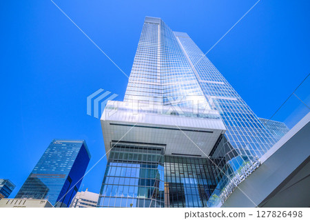 Tokyo cityscape, Japan: A ray of hope for a new era...View of Toranomon Hills Station Tower (Toranomon Hills Station) and more Tokyo cityscape, Japan: A ray of hope for a new era...View of Toranomon Hills Station Tower (Toranomon Hills Station) and more 127826498