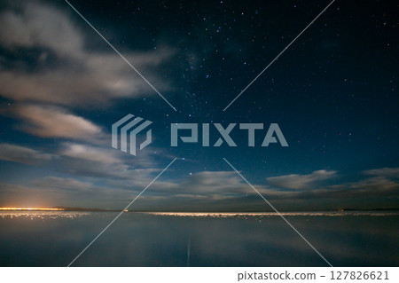 A view you must see before you die: Bolivia's Uyuni Salt Flats, starry sky A view you must see before you die: Bolivia's Uyuni Salt Flats, starry sky 127826621
