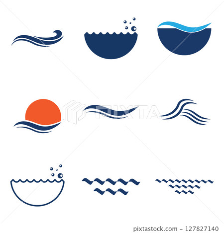 Wave Logo Vector Art, Icons, and Graphics 127827140