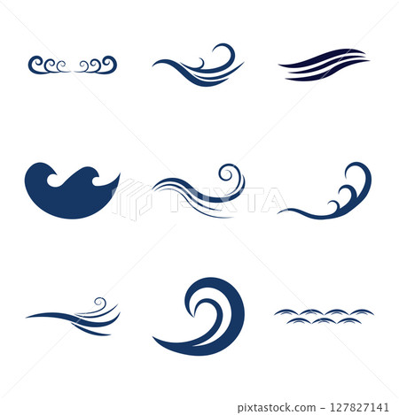 Wave Logo Vector Art, Icons, and Graphics 127827141
