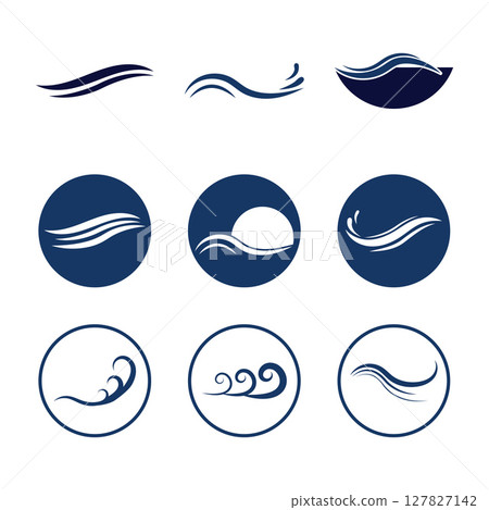 Wave Logo Vector Art, Icons, and Graphics 127827142