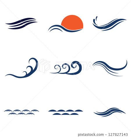 Wave Logo Vector Art, Icons, and Graphics 127827143